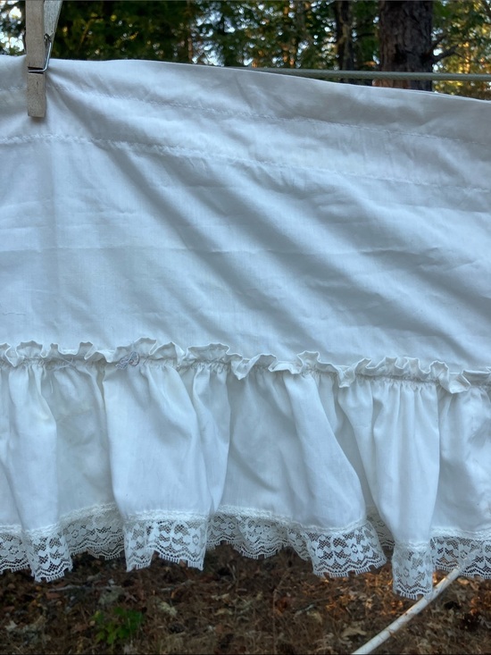 Handmade Other - Huge vintage valences with lace & ruffles 104” x 11” each set of 2